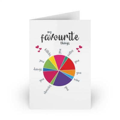 my favourite things. luv greeting card