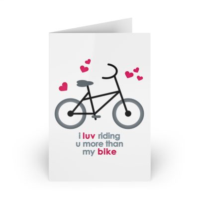 I luv riding. luv greeting card